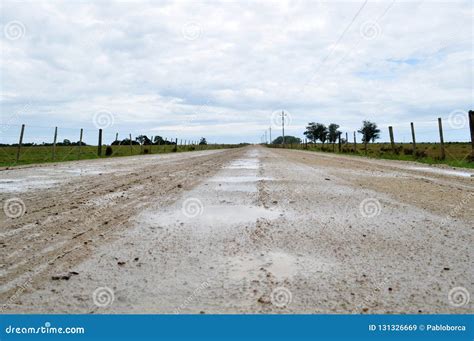Wet Dirt Road Stock Image Image Of Rocha Valizas Dirt 131326669