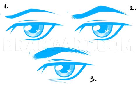 It's a great way to create without the burden of having to make something look real enough. How To Draw Anime Male Eyes, Step by Step, Drawing Guide, by Dawn | dragoart.com