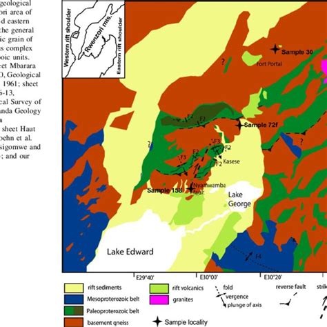 Simplified Geological Map Of The Rwenzori Area Of Western Uganda And