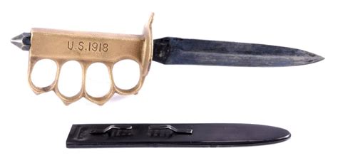 Wwi Us 1918 Brass Knuckle Trench Knife This Lo