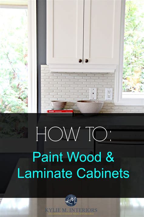 Laminates are made of several layers of wood byproduct, including melamine resin 3 and fiber board, that have been fused or laminated together. Tips and ideas for painting wood and laminate cabinets and ...