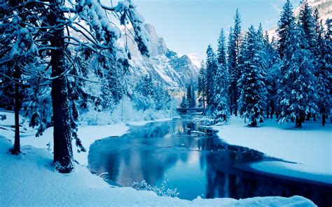 Winter River Snow Wallpapers Hd Desktop And Mobile Backgrounds