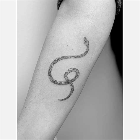 Single Needle Snake Tattoo Cuteteddybearwallpapersfordesktop