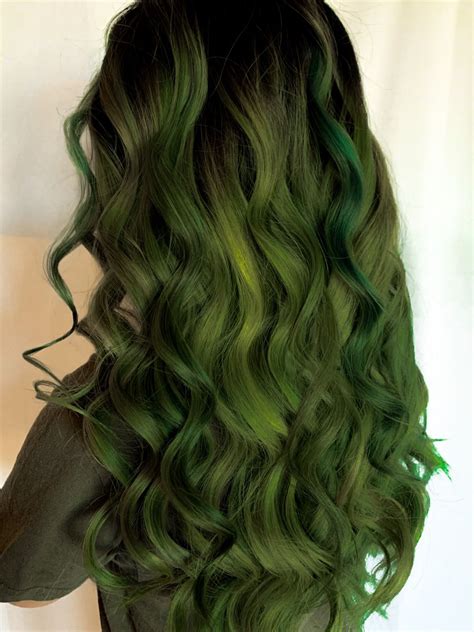 Forest Green Hair Extensions Lorina Chang