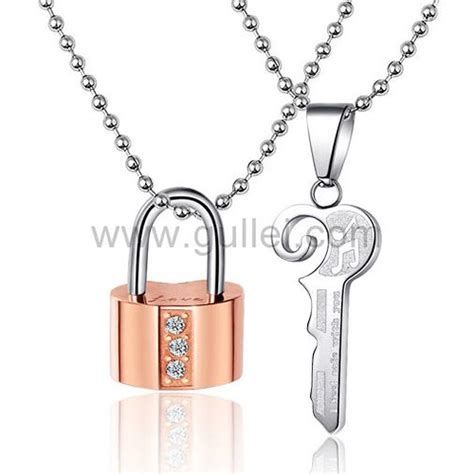 Personalized Lock And Key His Hers Couple Necklaces Set Flickr