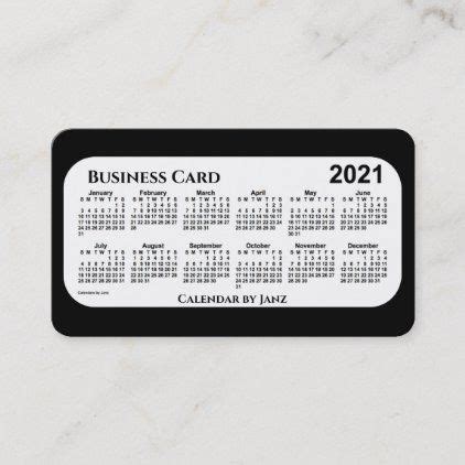 Best website download free islamic calendar design 2021 for commercial use in pdf & cdr format file muslim ramadan kareem calendar 2021 download. 2021 Calendar by Janz Black & White Rounded Corner Business Card | Zazzle.com | 2021 calendar ...