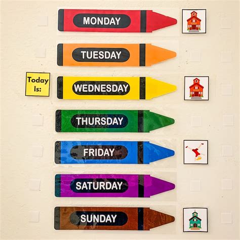 Days Of The Week Printable Signs Days Of The Week Learning Etsy