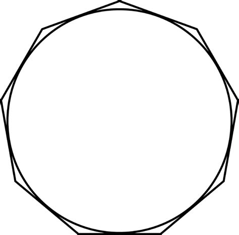 Circle Inscribed In A Nonagon Clipart Etc