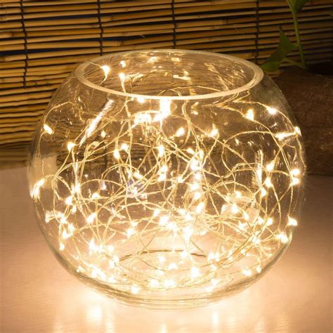 Led Copper Wire String Lights Bright White Battery Fairy Firefly Indoor