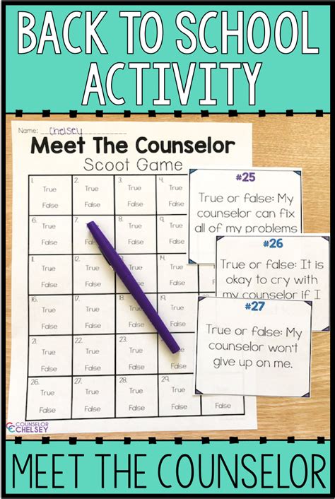 This Meet The Counselor Scoot Game Is An Interactive Back To School Activity That Will Help Your