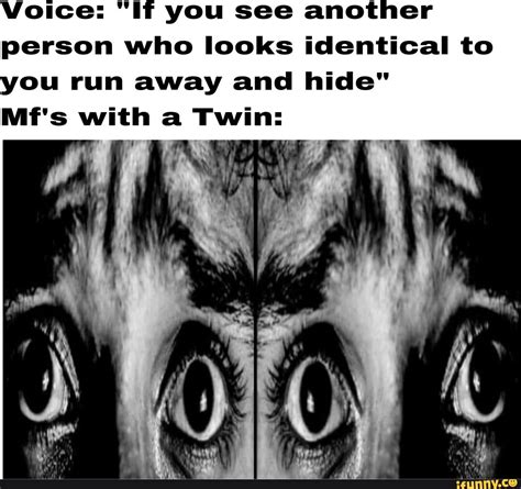 Voice If You See Another Person Who Looks Identical To You Run Away