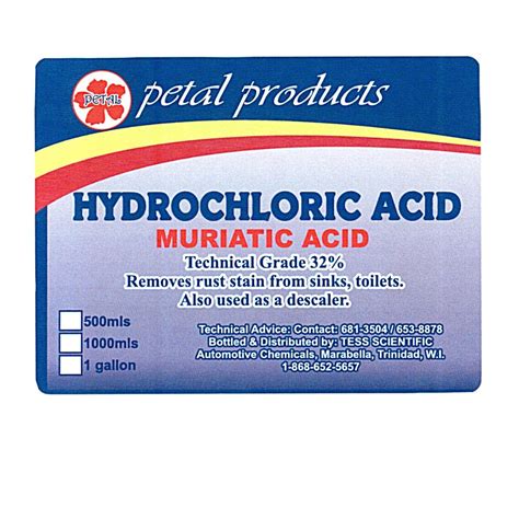 Hydrochloric Acid Muriatic Acid Hcl