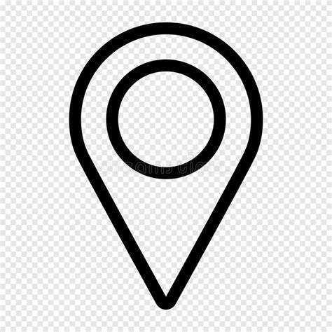 location or map pin icon outline style stock vector illustration of location button 268614455