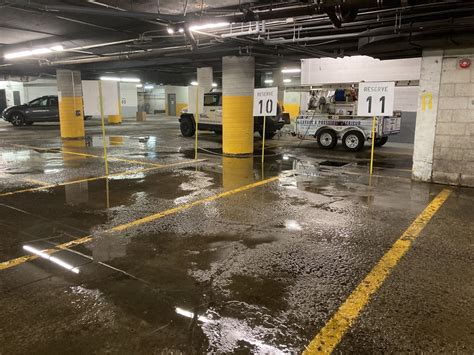 Commercial Interior Parking Garage Cleaning In Montreal By Lavage Doux Bam