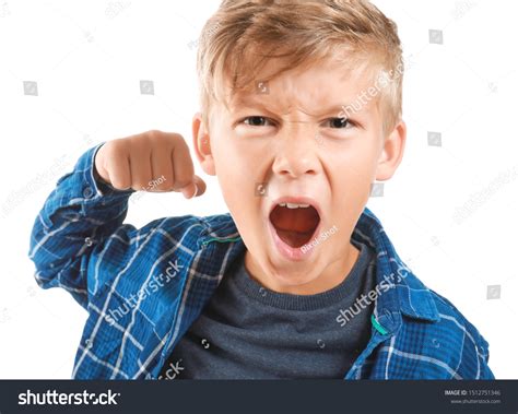 Portrait Angry Little Boy On White Stock Photo 1512751346 Shutterstock
