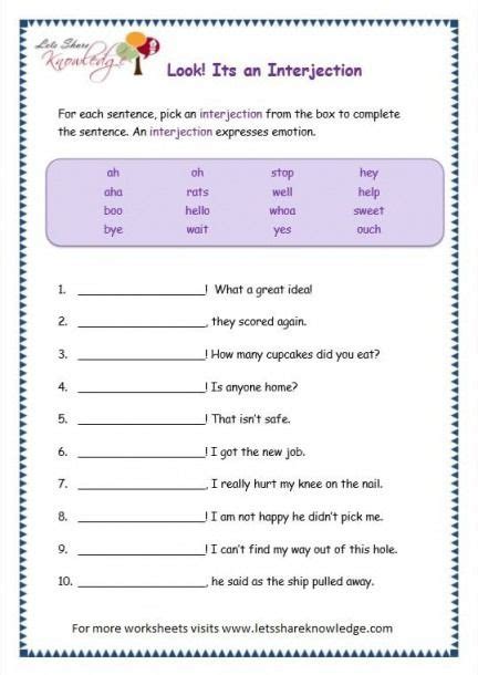 11th Grade English Worksheets Parts Of Speech Worksheets