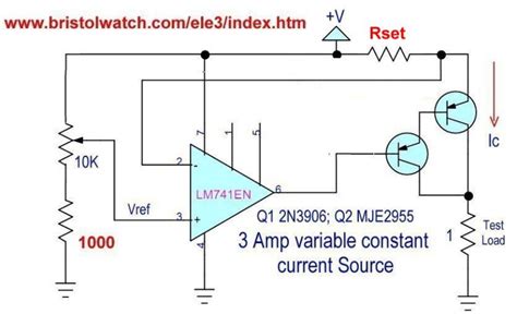 3 Amp Lm741 Op Amp Constant Current Source