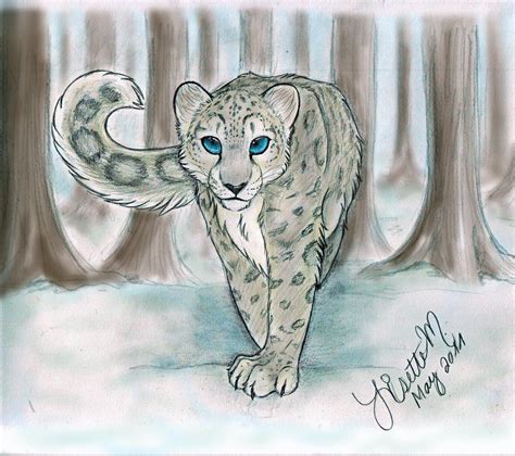 Snow Leopard Colored By Lisette M On Deviantart