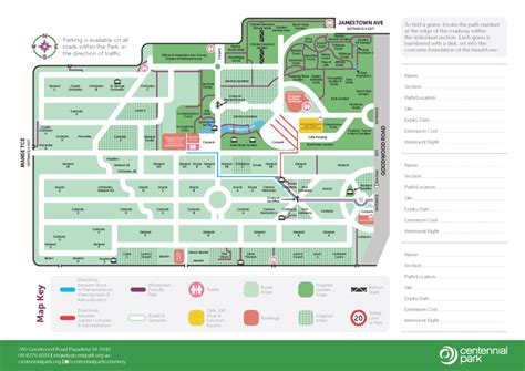 Centennial Park Map Centennial Park