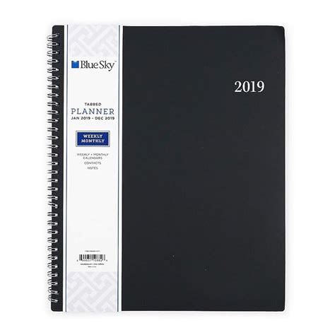 Blue Sky 2019 Weekly And Monthly Planner Flexible Cover