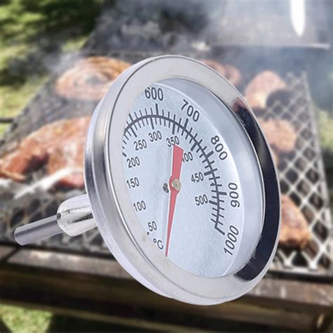 2 pcs bbq stainless steel thermometer bimetallic barbecue stove thermometer oven 1 9 inches