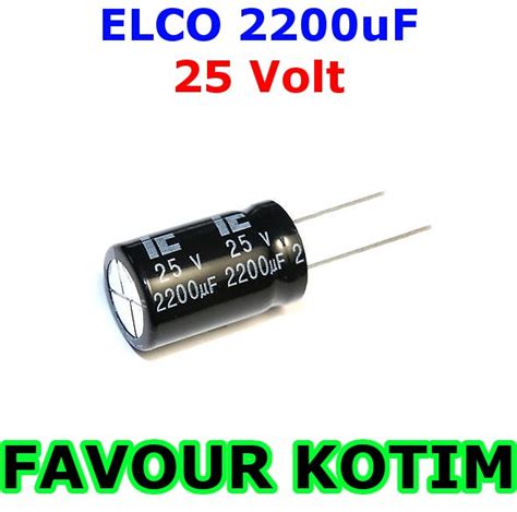 Jual Elco Elko 2200uf 25v Electrolyte Capacitor Kapasitor Fvkotim Di