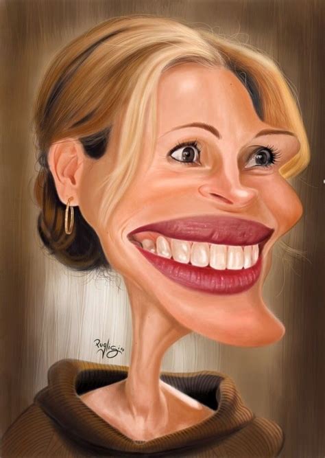 Julia Roberts Celebrity Caricatures Caricature Cartoon Character