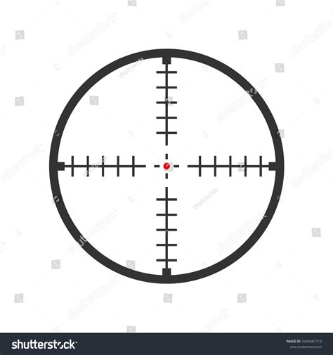 Sniper Scope Vector Isolated On White Stock Vector Royalty Free