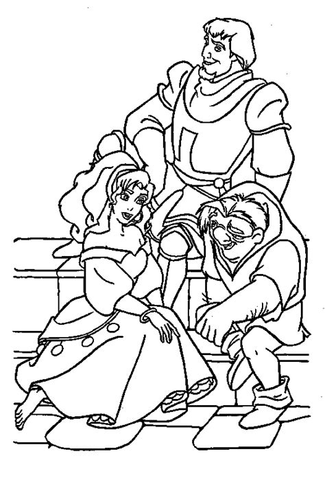 Draw The Hunchback Of Notre Dame In Black And White To Color ~ Child
