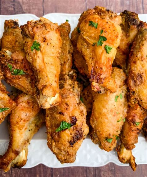 crispy air fryer fried chicken wings {video}
