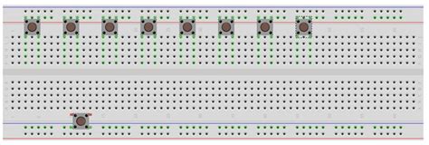 Electrical Line Of Switches On A Breadboard Valuable Tech Notes