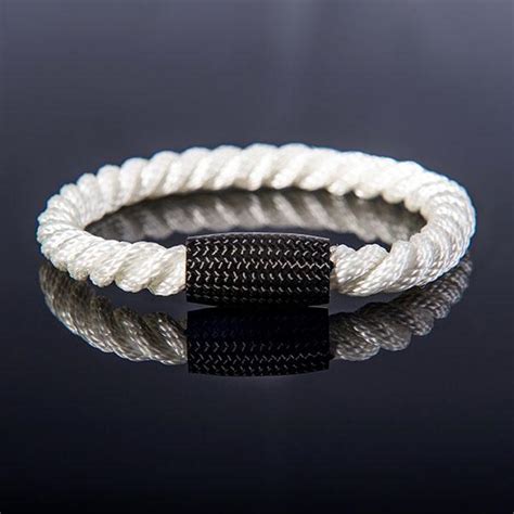 Take A Look At Carbon Fiber Bracelet Twisted Rope White ᐉ From Zak