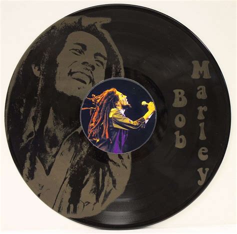 Bob Marley 4 Black Vinyl Lp Etched W Artists Image Limited Edition