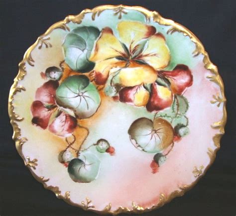 Gorgeous Limoges Porcelain Cabinet Plate ~ Hand Painted With Colorful