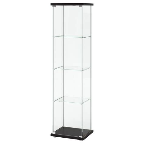 Detolf Glass Door Cabinet Black Brown 1634x6418 43x163 Cm Ikea