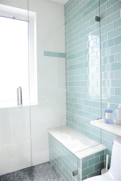 Many homeowners enjoy having a subway tile backsplash in the bathroom or kitchen, for example, and subway tile blends well in other areas. love glass subway tiles | Bathroom shower tile, Shower room