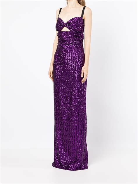 dolce and gabbana sequinned cut out evening dress farfetch