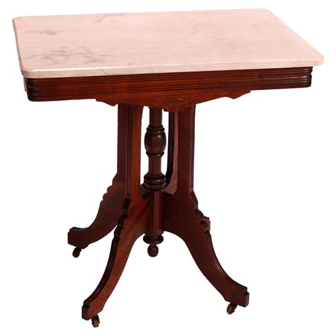 Antique Eastlake Marble Top Parlor Table Circa 1890 For Sale At 1stdibs
