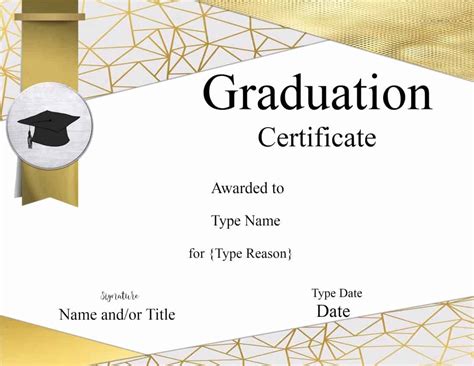 Graduation Certificate Template Customize Online And Print