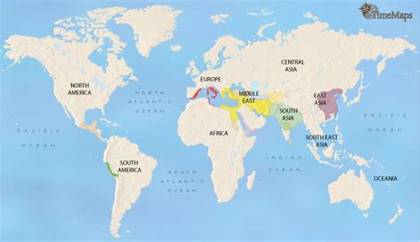 Map Of The World 750 Ce Islamic And Tang Empires Timemaps