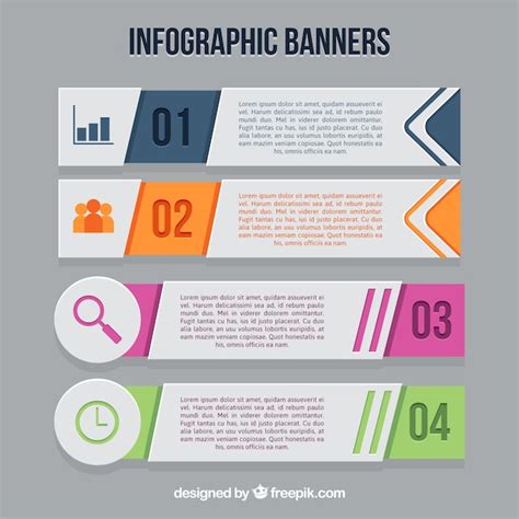 Free Vector Set Of Infographic Banners