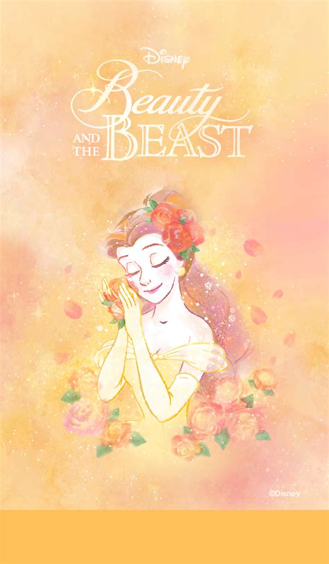 sweet and romantic phone wallpapers with disney princess and disney characters