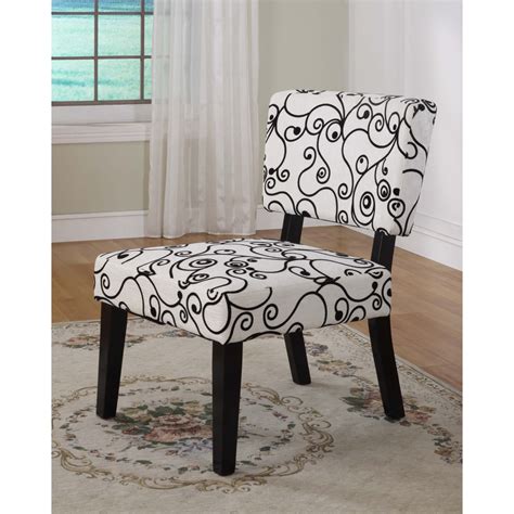 Linon Kathleen Black And White Print Accent Chair Ebay