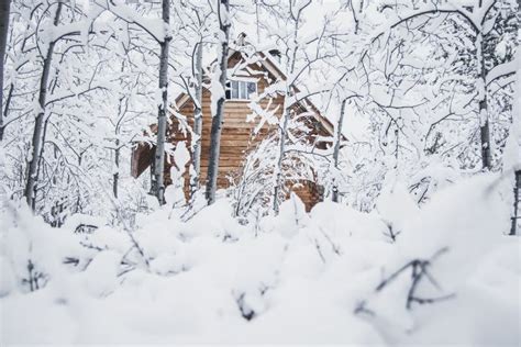 A Cozy Cabin In A Winter Wonderland Stock Photo Image Of Bungalow