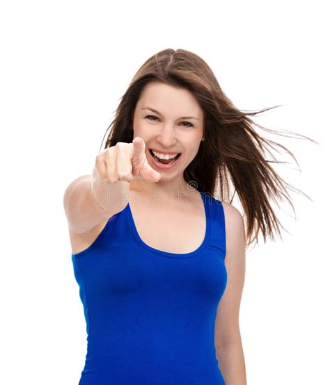 Young Beautiful Woman Pointing Finger On You Looking And Cheerful