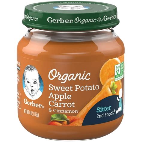 Gerber 2nd Foods Organic Sweet Potato Apple Carrot Cinnamon Baby Food