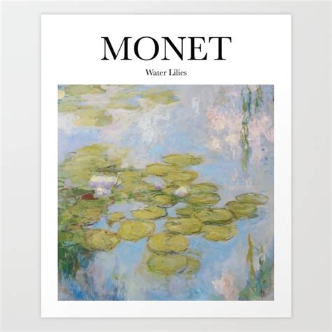 Monet Water Lilies Art Print By Artily Society6