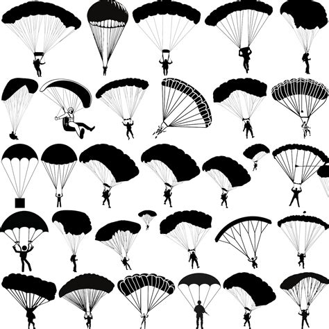 Parachute Svg Bundle Parachuting Svg Jumping Svgparachute Vector