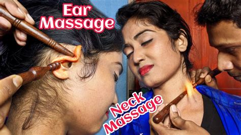 Ear And Neck Massage With Asmr Sound Asmr Head Massage Indian Girls Head And Neck Massage