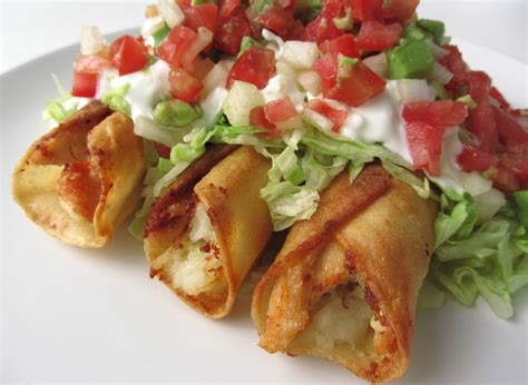 Chicken And Potato Flautas Mexican Food Recipes Authentic Mexican